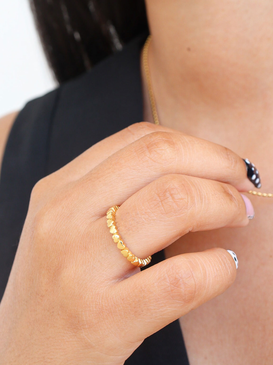 Anel Corações Lisos